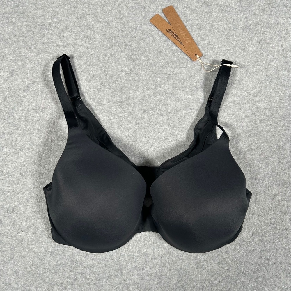 SKIMS Smoothing Intimates Full Coverage Lightly‎ Lined Bra Onyx Black Size 32C